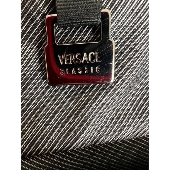 Versace Pants Women 29x32 Gray Black Flat Front Dress Slacks Work Casual - Picture 6 of 16